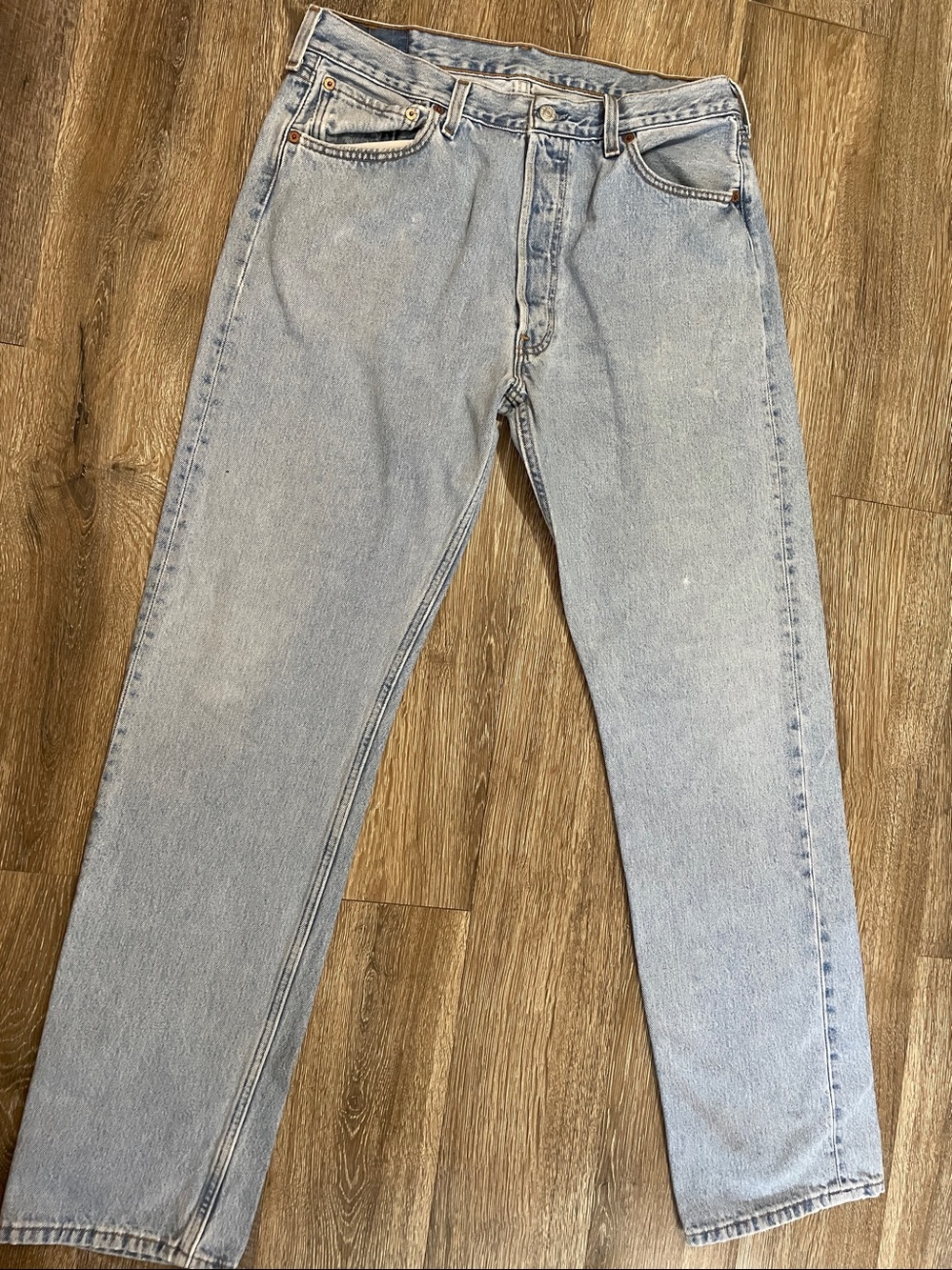 Men's 501 Vintage Light Blue Denim Jeans Made in the USA